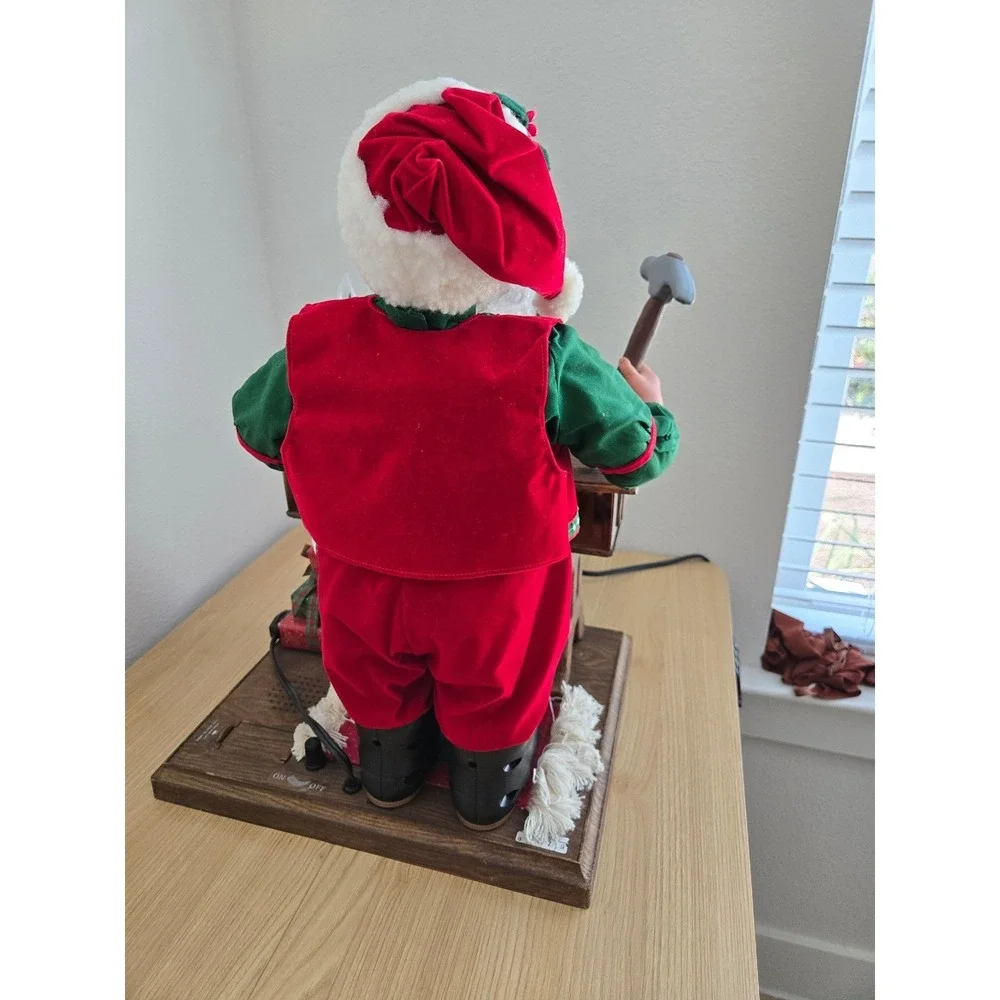 Holiday Animatronic Santa's Workshop Motion Figure Christmas Decor Rocking Horse
